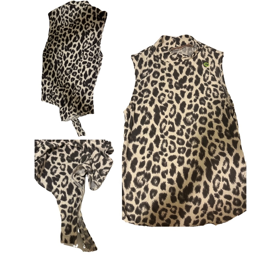 Chico's Leopard Print Sleeveless Blouse